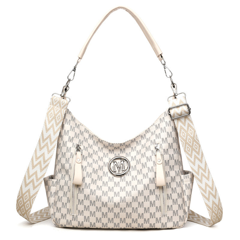 Sac bandoulière multi-positions – Imprimé monogramme tendance