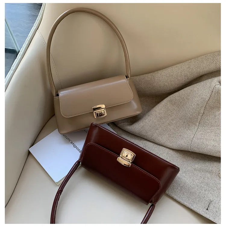 Mini sac bandoulière femme – Style vintage à fermoir tournant
