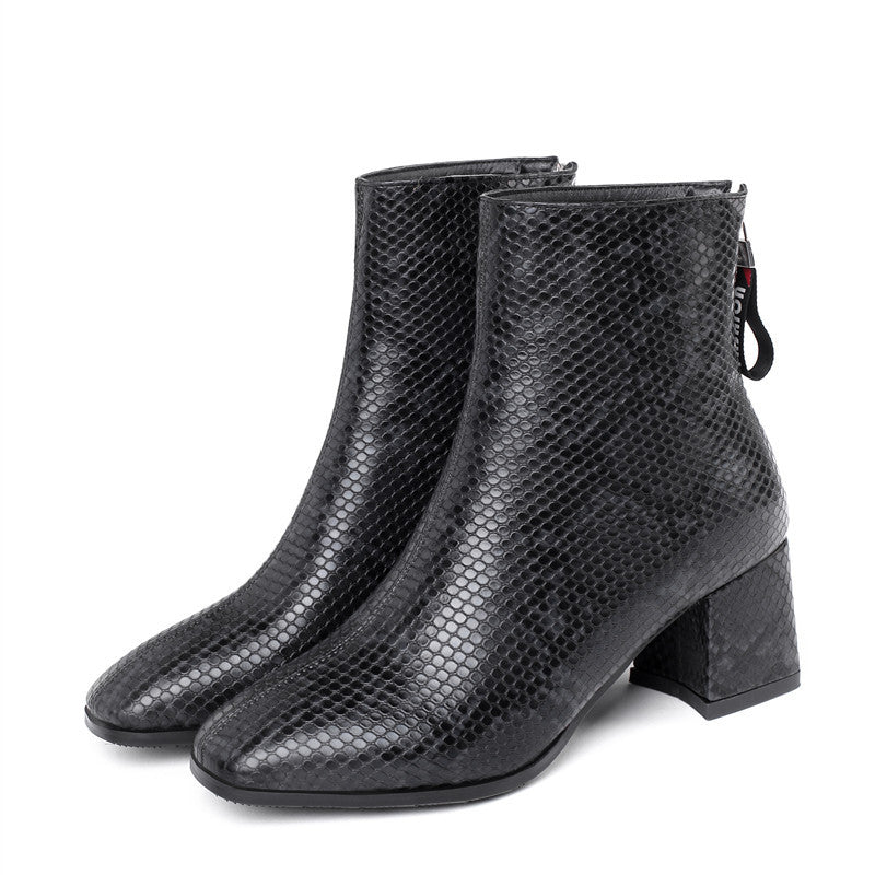 Bottes femme à talon épais | grande taille
