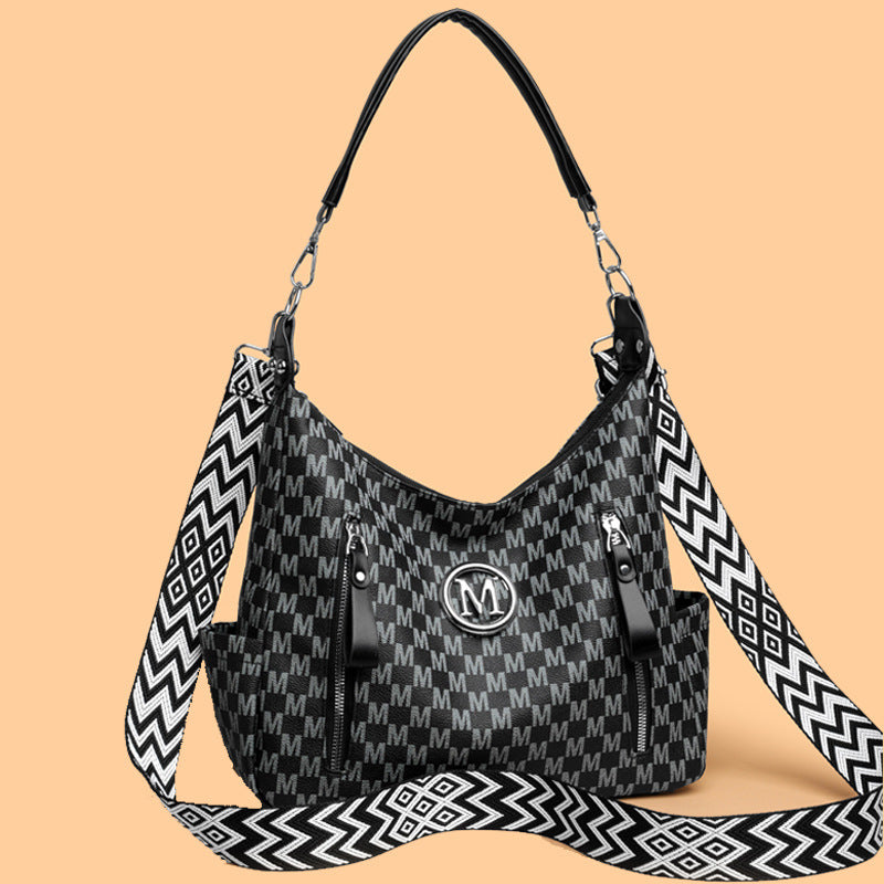 Sac bandoulière multi-positions – Imprimé monogramme tendance