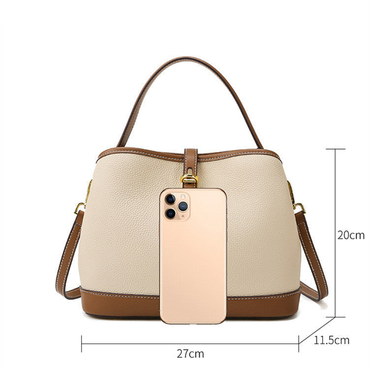 Sac bandoulière en cuir structuré