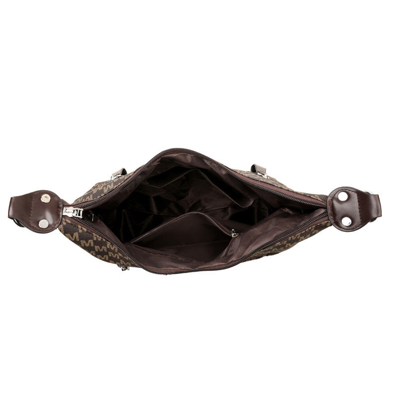 Sac bandoulière multi-positions – Imprimé monogramme tendance