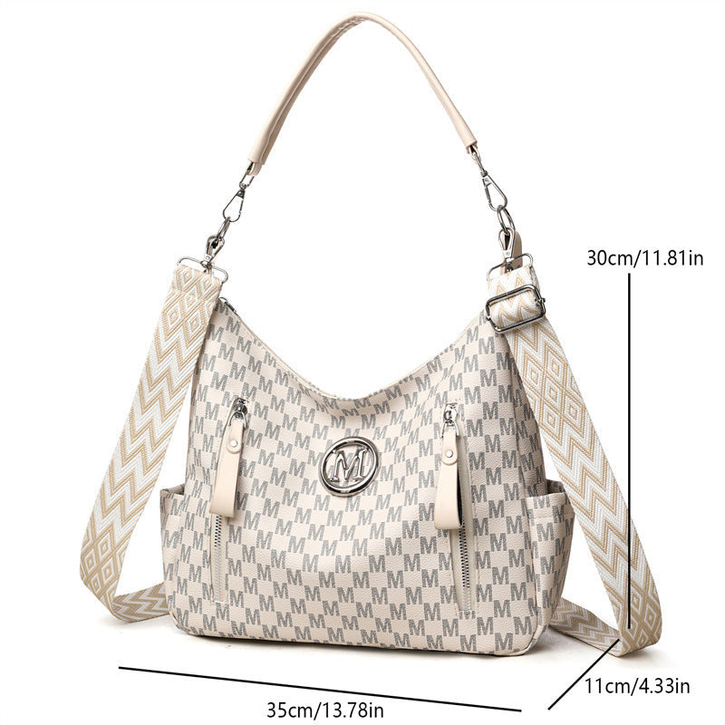 Sac bandoulière multi-positions – Imprimé monogramme tendance
