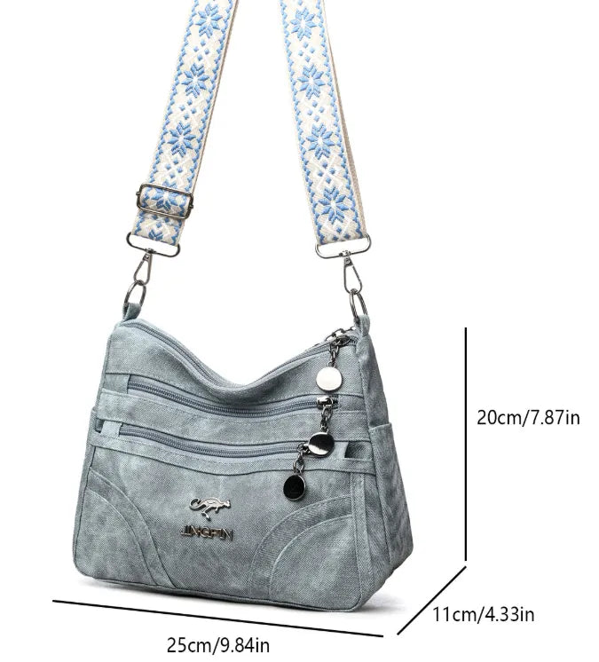 Sac bandoulière décontracté – Multi-zip léger