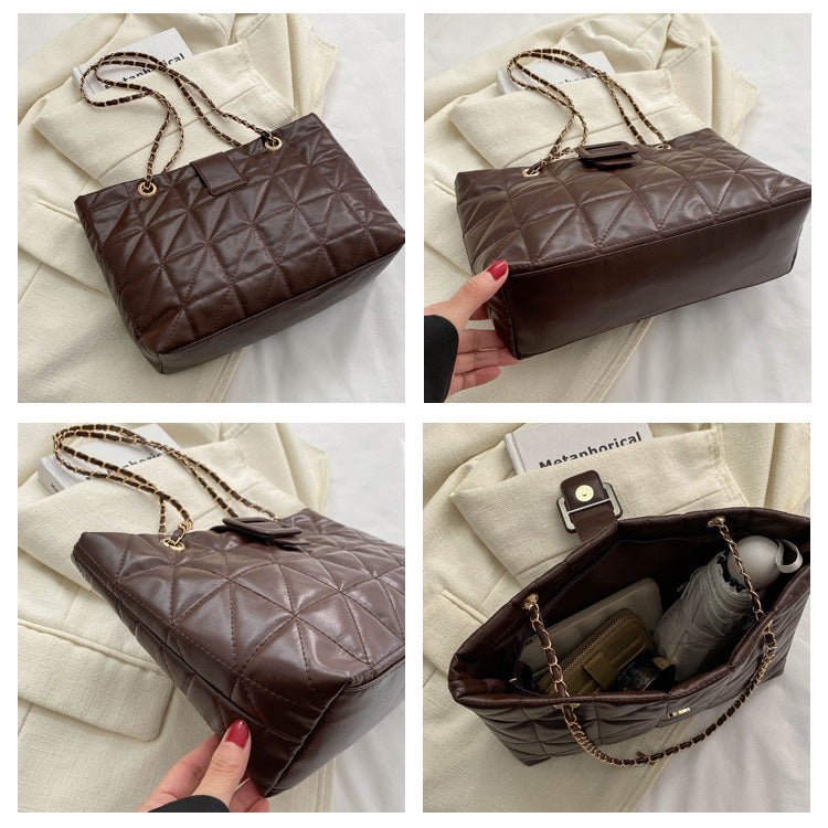 Sac bandoulière matelassé à chaîne – Élégant & spacieux