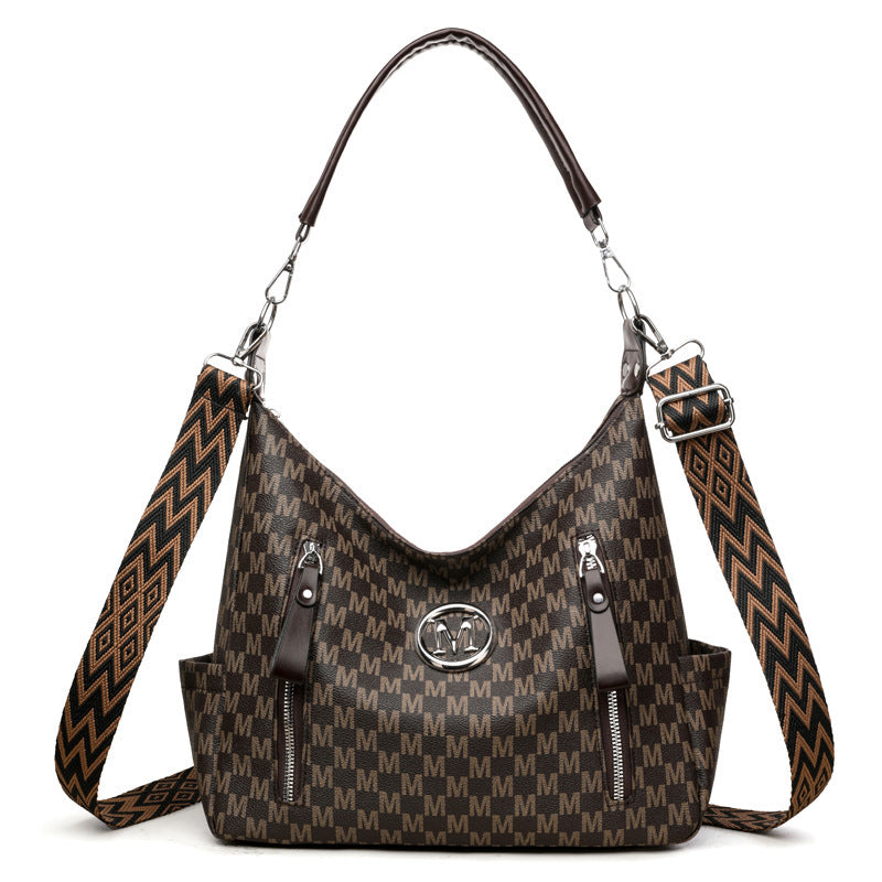 Sac bandoulière multi-positions – Imprimé monogramme tendance