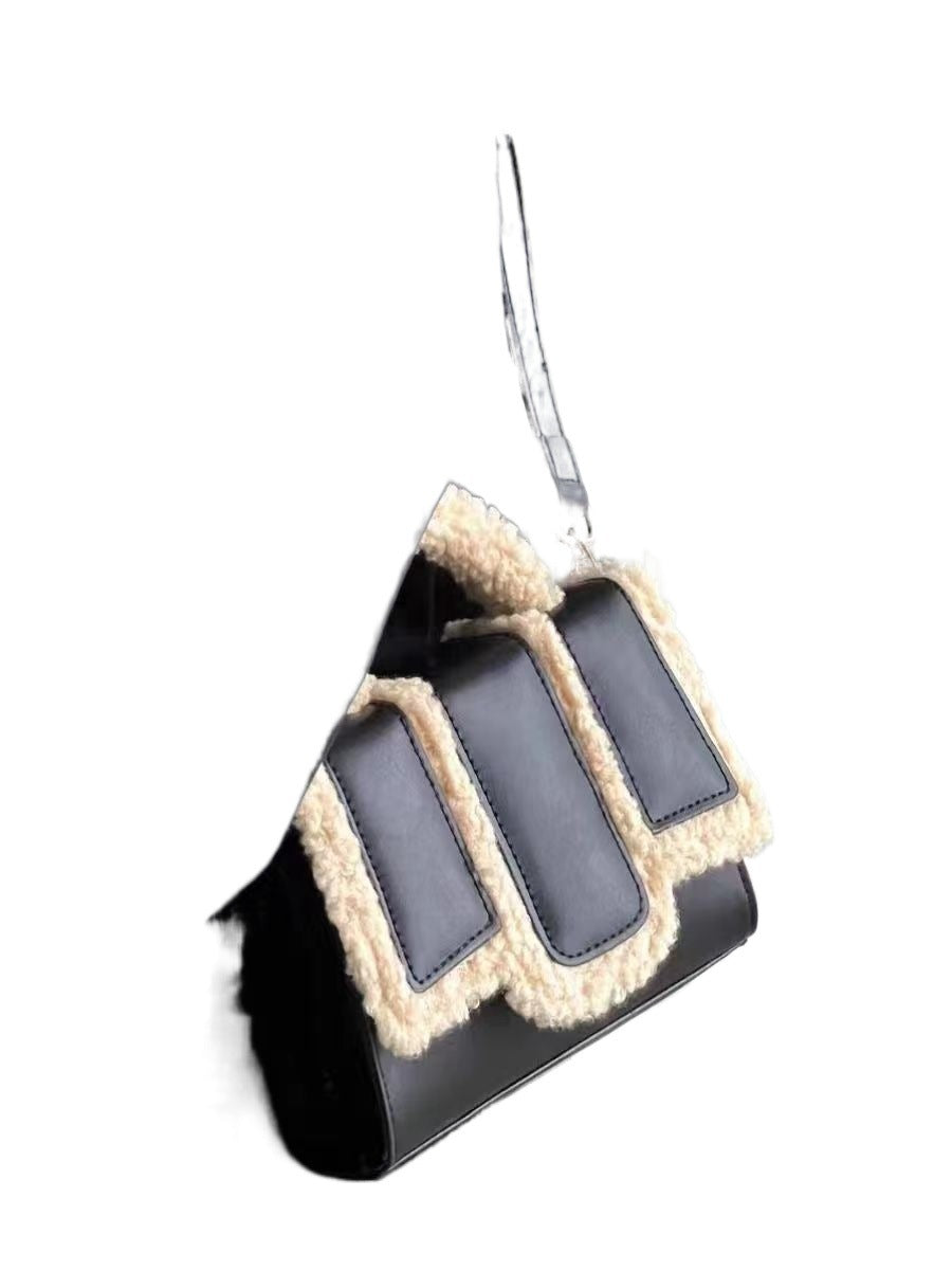Mini sac avec bordure en fausse fourrure