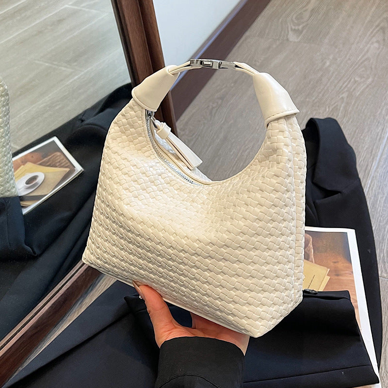 Sac bandoulière hobo tressé – Doux et texturé pour femme
