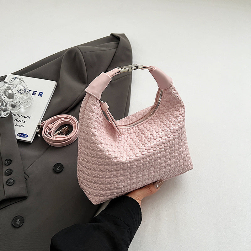 Sac bandoulière hobo tressé – Doux et texturé pour femme