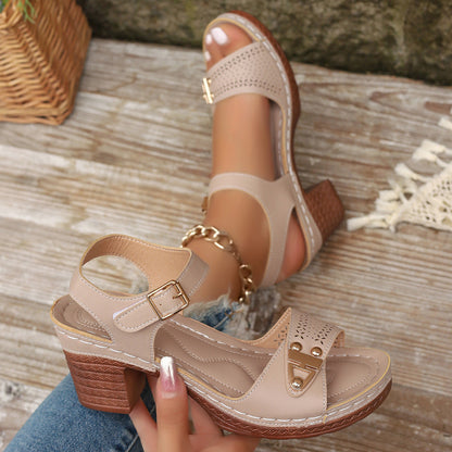 Sandales d’Été à Talons Hauts – Élégance & Confort