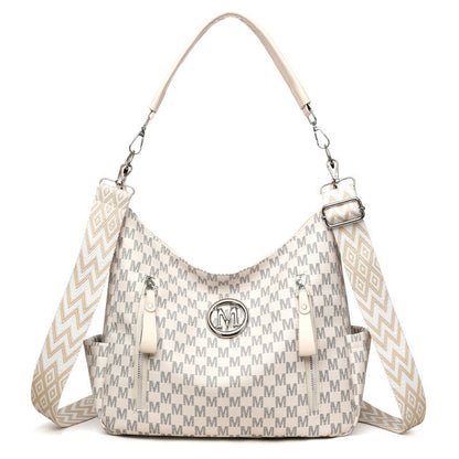 Sac bandoulière multi-positions – Imprimé monogramme tendance