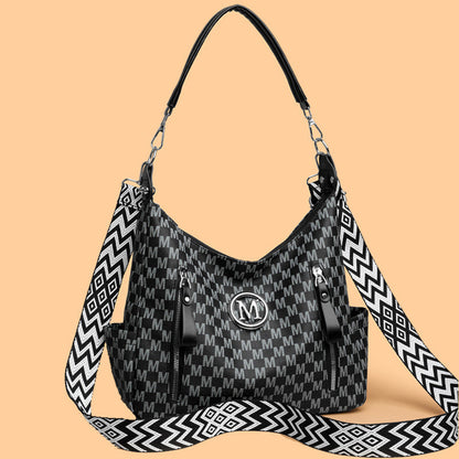 Sac bandoulière multi-positions – Imprimé monogramme tendance