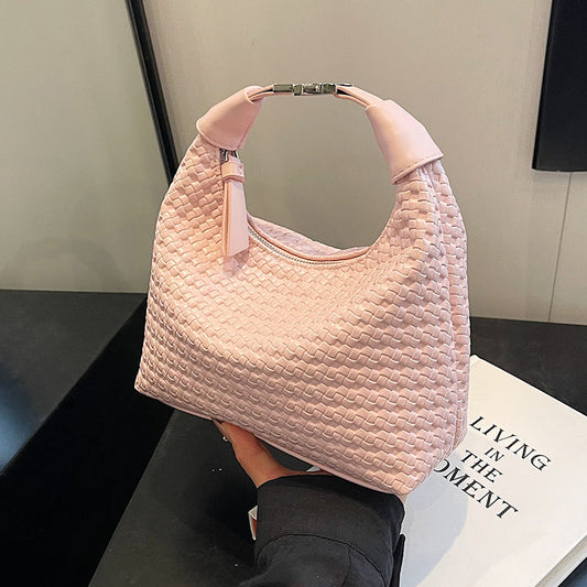 Sac bandoulière hobo tressé – Doux et texturé pour femme
