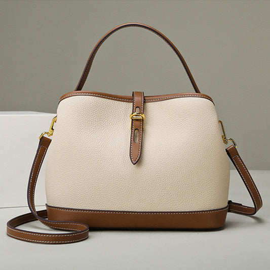 Sac bandoulière en cuir structuré