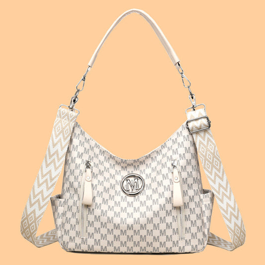 Sac bandoulière multi-positions – Imprimé monogramme tendance