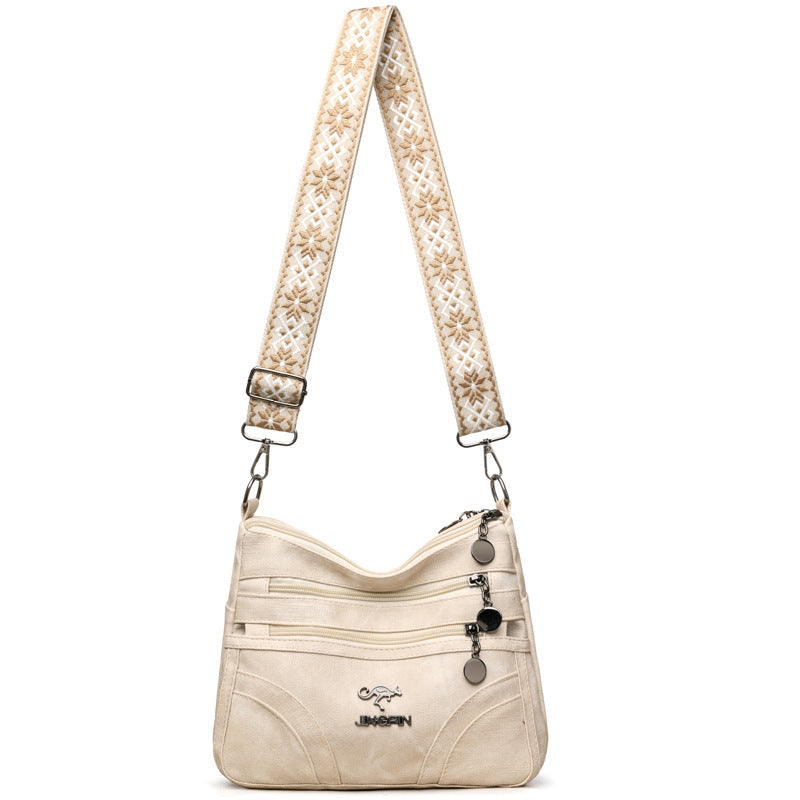 Sac bandoulière décontracté – Multi-zip léger