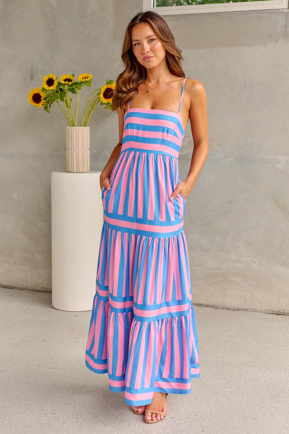 Robe Longue Rayée | Élégance d’Été