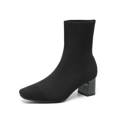 Bottes élastiques à talon