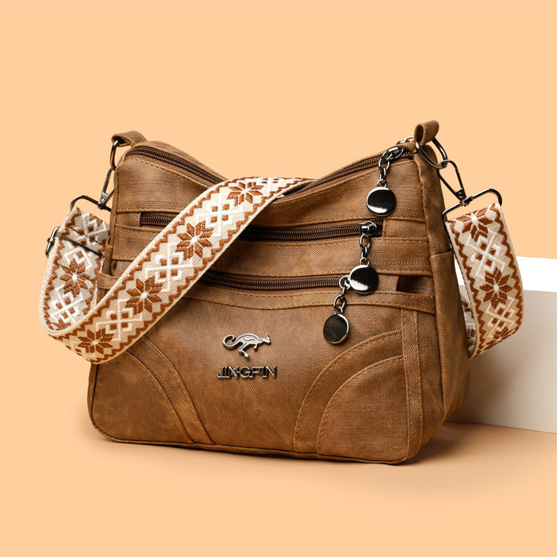 Sac bandoulière décontracté – Multi-zip léger