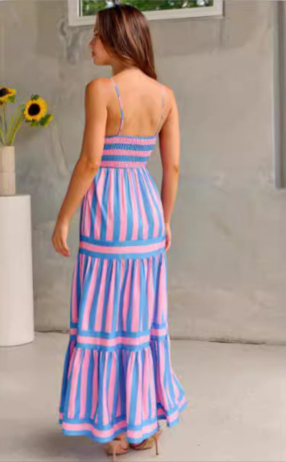 Robe Longue Rayée | Élégance d’Été