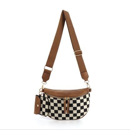 Sac Bandoulière Coquillage à Carreaux