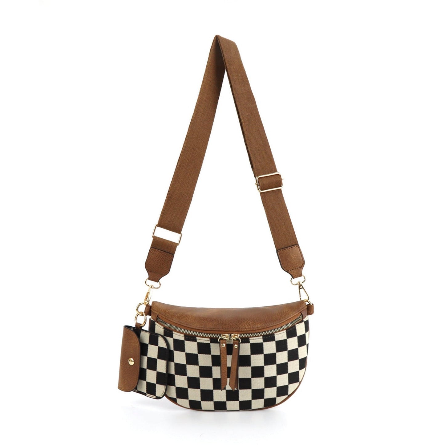 Sac Bandoulière Coquillage à Carreaux