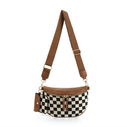 Sac Bandoulière Coquillage à Carreaux