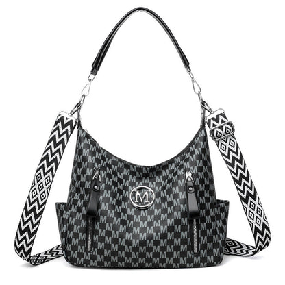 Sac bandoulière multi-positions – Imprimé monogramme tendance