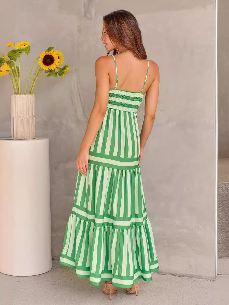 Robe Longue Rayée | Élégance d’Été