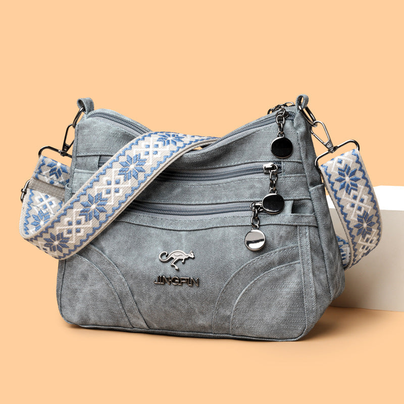Sac bandoulière décontracté – Multi-zip léger