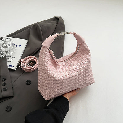 Sac bandoulière hobo tressé – Doux et texturé pour femme