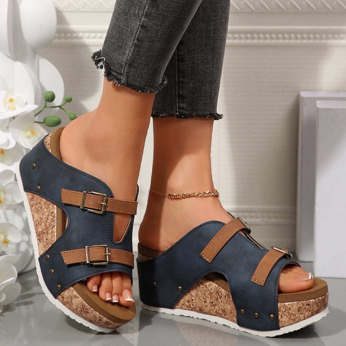 Sandales à Plateforme Chic